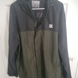 DIXXON Men's Two-Tone Black and Olive Windbreaker NWOT